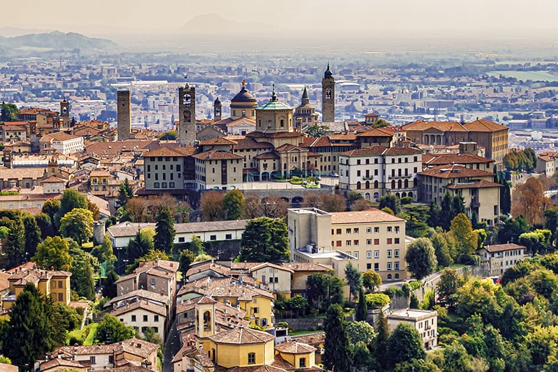Vista panoramica di Bergamo