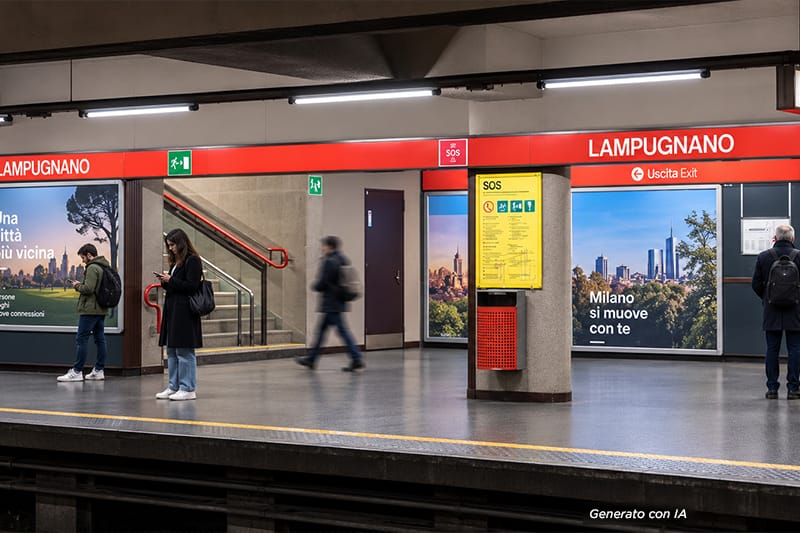 Fermata metro Lampugnano Milano