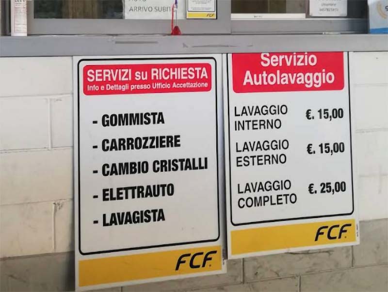 FCF Parking - Aeroporto Orio al Serio Cartelli FCF Parking - Aeroporto Orio al Serio